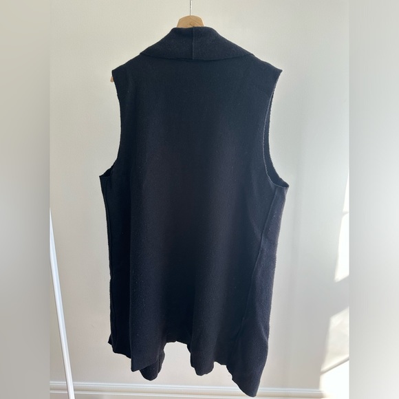 Eileen Fisher Boiled Wool Cardigan Vest - Picture 3 of 8